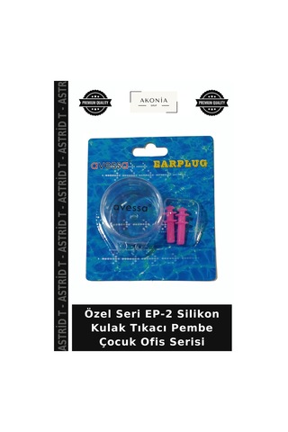 Özel Seri Ep-2 Silikon Kulak Tıkacı Pembe Çocuk Ofis Serisi
