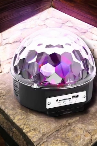 Bfs Kompakt Tasarımlı, Telefon Kontrollü Disko Topu Işıkları Çok Renkli