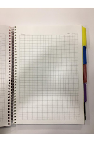 Bölmeli defter 6 bölmeli kareli 240 yaprak