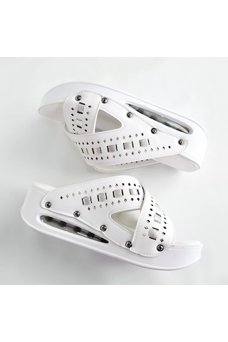 Gümüş Örgü Çapraz Desenli Açık Airmax Ortopedik Terlik 001 Gümüş Örgü Çapraz Desenli Açık Airmax Ortopedik Terlik 001