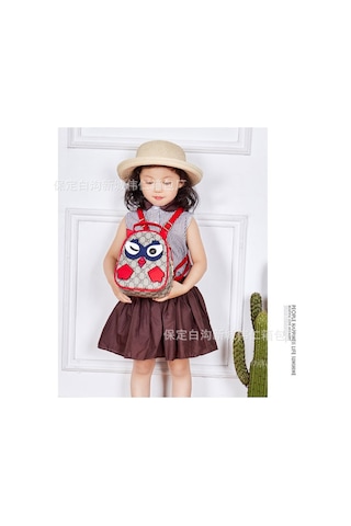 Moda Günlük Sevimli Omuz Çantası-kırmızı