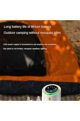 Qingmipy Usb Şarjlı Elektrikli Mosquitoya Dayanıklı Işık - Yeşil, 20-30 M², 6-8 Saat Kullanim Süresi, 1-3 Saat Şarj Süresi