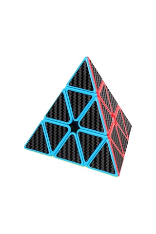 3x3 Piramit Hız Küp Karbon Fiber Etiket Bulmaca Küp 3x3x3 Hız Küp Üçgen Sihirli Küp Bulmaca Oyuncak Sihirli Küp Bulmacalar