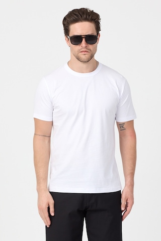 Tonny Black Normal Kalıp Rahat Basic T-shirt Erkek Beyaz Tbtshrt010