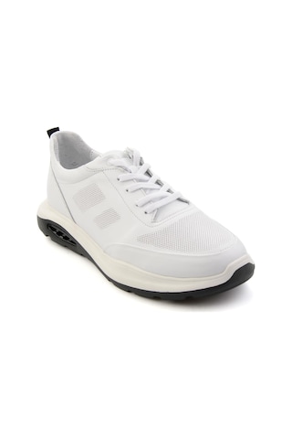 Bambi Beyaz Hakiki Deri Erkek Sneaker E01958176343