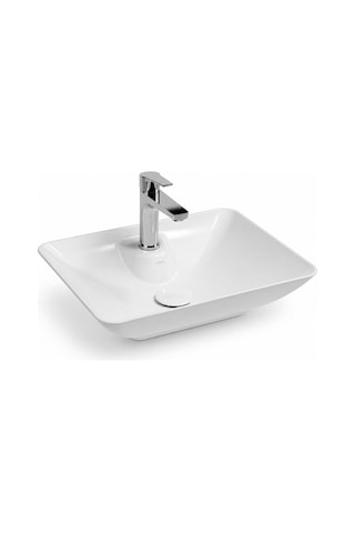 Isvea Sistema Y Tezgah Üstü Çanak Lavabo 52 Cm, Batarya Delikli Beyaz 10sy50052