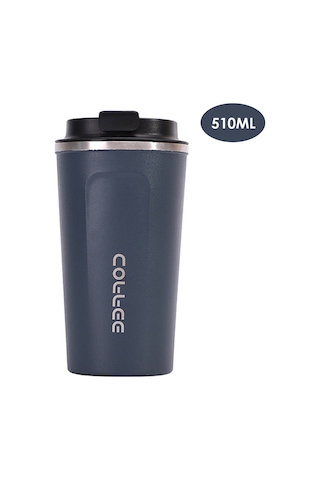 Hangfox 304 Paslanmaz Çelik İki Katlı Vakumlu Isı/sıcak Saklama Bardak, Antip打滑 Tabanlı, 510ml Büyük Boy Lacivert Ofis/seyahat Kupa Koyu Mavi