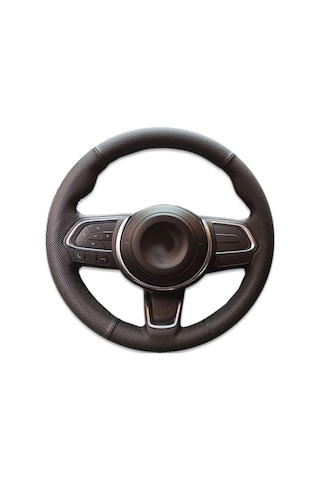 Fiat Egea 2021 yeni kasa uyumlu spor direksiyon kılıfı siyah dikiş