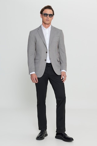 Erkek Vızon 360 Her Yöne Esneyen Slim Fit Dar Kesim Çizgili Kapak Cepli Blazer Ceket Vizon