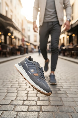 Enoch File Detaylı Hafif Taban Bağcıklı Erkek Sneaker Spor Ayakkabı Füme