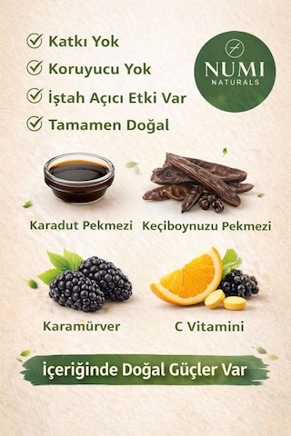 Nutrimix Karadut & Keçiboynuzu Pekmezli Bitkisel Karışım C Vitaminli Katkısız 150 Gr