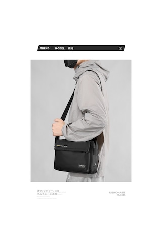 Erkekler İçin Şık Ve Konforlu Günlük Kullanım Omuz Çantası, Hafif Ve Pratik Crossbody Tasarım Siyah