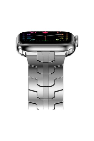 Watch Ultra 49mm Kordon Uyumlu Krd-63 Metal Strap Kayış Bbs- Siyah