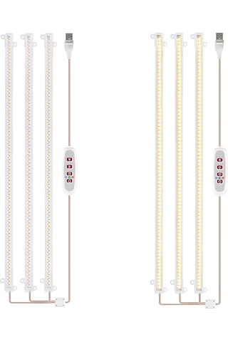 Gajeena 6.2w Usb5v Bitki Büyüme Lambası - 126 Led 4000k Güneş Işığı, 5 Seviye Aydınlatma, 8/12/16 Saat Zamanlayıcı, 226 Aydınlatma Açısı, Çift Montaj Seçeneği Diğer