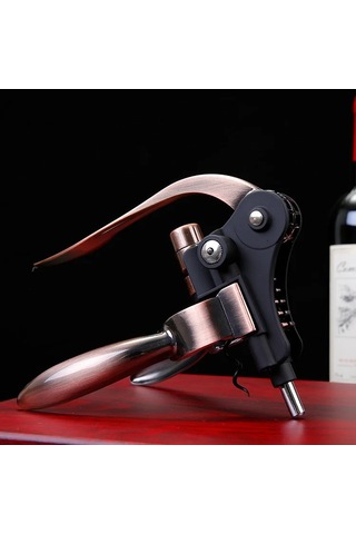 Şarap Açacağı Tirbuşon Ev Çinko Alaşımlı Manuel Şişe Açacağı, Renk: Gümüş Diğer