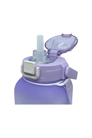 Vagonlife Vgn2275-t Mor 1100ml Çocuk Pipetli/pipetsiz Kullanım Su Matarası -askılı