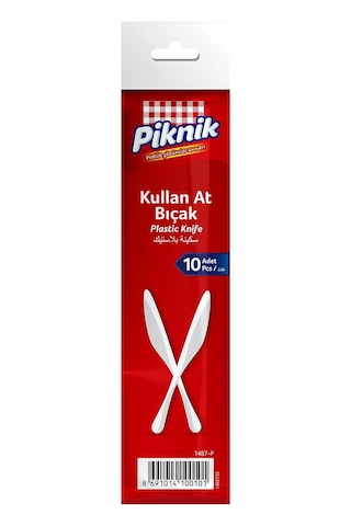 Piknik Plastik Bıçak 10&apos Lu Açık