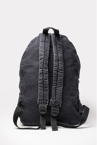 İcone Bag Icone Unısex Sırt Çantası, Yıkamalı Denim Çanta, Fermuar Kapamalı, Kot Sırt Çantası Gri - Siyah