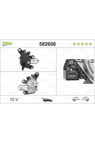 Valeo - Dacia Duster 2010 Ve Sonrası Arka Cam Silecek Motoru