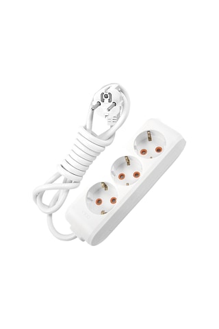 Viko Beyaz Multi-let 3 Lü 2,5 Mm Ttr 10 Metre Seyyar Uzatma Kablosu