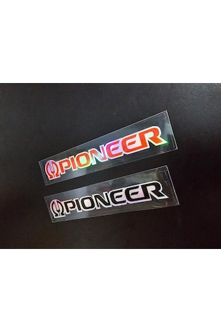 Pıoneer Hologramli Sticker - Oto Pıoneer Sticker -boyut 15x2,5 Cm 1 Adet