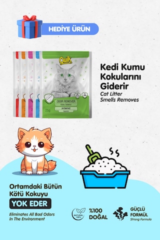 2 Adet 10lt Bebek Pudralı Bentonit Topaklaşan Kokusuz Kedi Kumu 10lt X 2 Adet