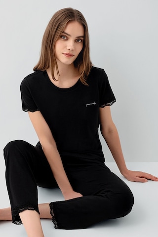 Pierre Cardin Kadın Siyah Pijama Takım Siyah