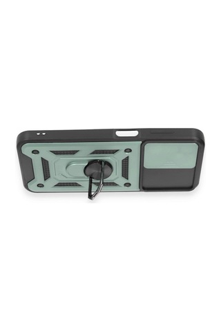 Samsung Galaxy M14 5g Kılıf Pars Lens Yüzüklü Silikon - Yeşil