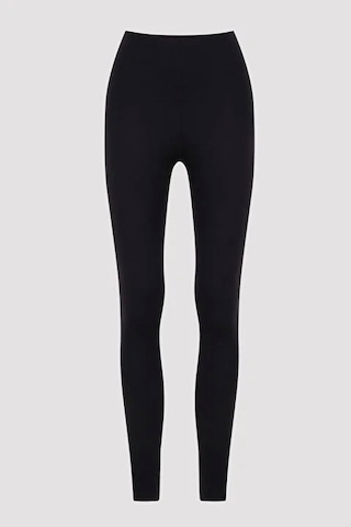 Tayt Sıyah Tayt Dalgıç Kumaş Geniş Kemer Sade S-m-l-xl-xxl Siyah