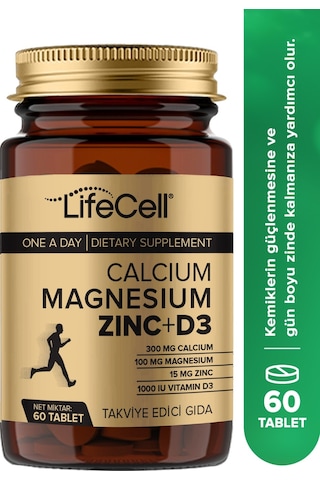 Lifecell Calcium Magnesium Zinc + D3 60 Tablet