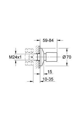 Grohe Bau Cosmopolitan Ankastre Stop Valf - 19917000 Krom