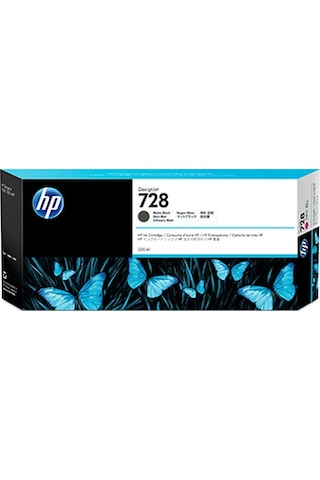 Hp 728 Matte Black Mat Siyah 300Ml Plotter Kartuşu F9J68A