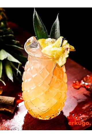Borosilikat Sunum Bardağı, Kahve Bardağı, Meşrubat Bardağı, Isı Dayanıklı Bardak 550 Ml Pineapple