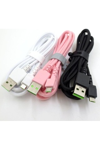 Thunderbolt Basilisk Ultimate Naga Pro Deathadder V2 Pro Viper Ultimate Fare İçin 5.9ft Kablo Pembe İçin Usb Şarj Kablosu