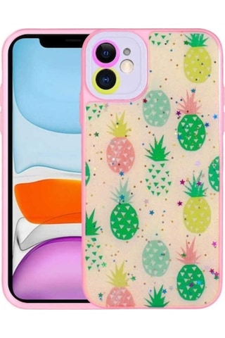 Apple Uyumlu iPhone 11 Kılıf Kamera Korumalı Sert Desenli Zore Pami Kapak NO2