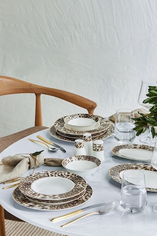 Karaca  Elegance Bone Leona 56 Parça 12 Kişilik Yemek Takımı Gold