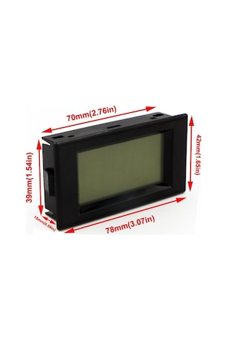Lcd Dijital Voltmetre 70v 500vac 79x43x25