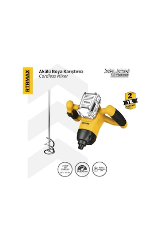 Rtrmax RTX1882B Şarjlı Boya ve Harç Karıştırıcı - Akü Hariç