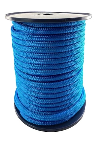 Ege Çeliik Renkli Iskota Halatı 8mm 10 Metre Mavi