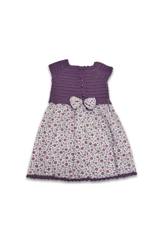 Uretti - Çiğdem 1390 - Örgü Kumaş Elbise - Mor