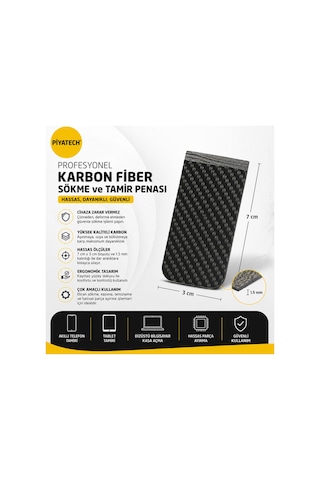 Karbon Fiber Telefon Ve Tablet Ekran Sökme Penası Tamir Kazıyıcı 7 X 3 Cm 1.5 Mm