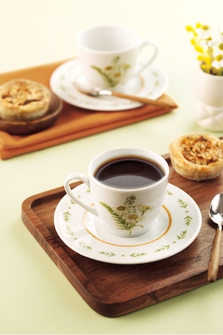 Kütahya Porselen Bellis 4 Parça 2 Kişilik Çay Takımı Çok Renkli