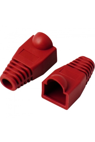 Qport Q-p5k Rj45 Kılıf 50'li Paket Kırmızı Rj45 Konnektör Kılıf
