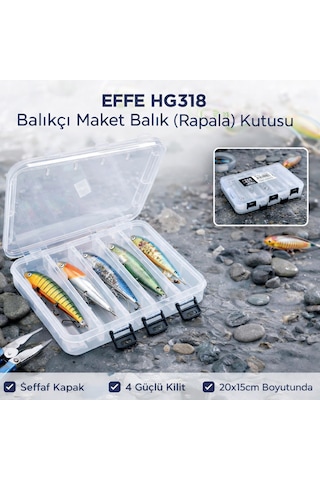 Effe Hg318 Balıkçı Maket Balık Rapala Kutusu 20x15cm