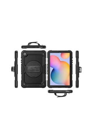 Samsung Uyumlu Galaxy Tab S6 Lite 10.4 P610 P615 P617 Kılıf Defender Askılı Pars Case Fuji