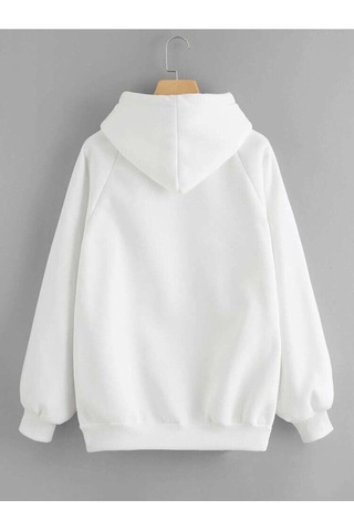 Macklin Unisex Kadın Erkek Baskısız Sweatshirt Beyaz Mck0676 Beyaz