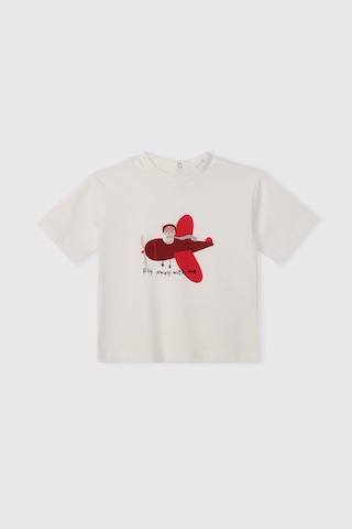Panço Erkek Bebek Baskılı Kısa Kollu Beyaz Tişört 2611bb05054