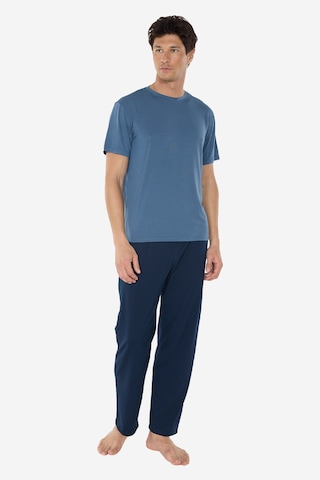 Malabadi Erkek Mavi Bisiklet Yaka Micro Modal Extra Yumuşak Yazlık Pijama Takımı 6030