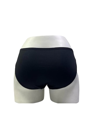 Kolcu 3 Lü Bayan Lycralı Bikini Kilot-siyah Siyah