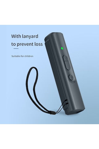 Moveevo Usb Şarjlı Taşınabilir Ultrasonik Köpek Kovucu & Anti-havlama Cihazı, Led Göstegeli Kordonlu